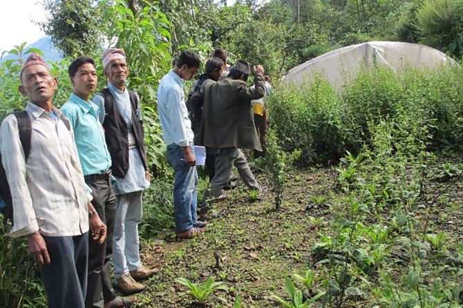  LBSAP Project site visited by a farmers group from a neighbouring district