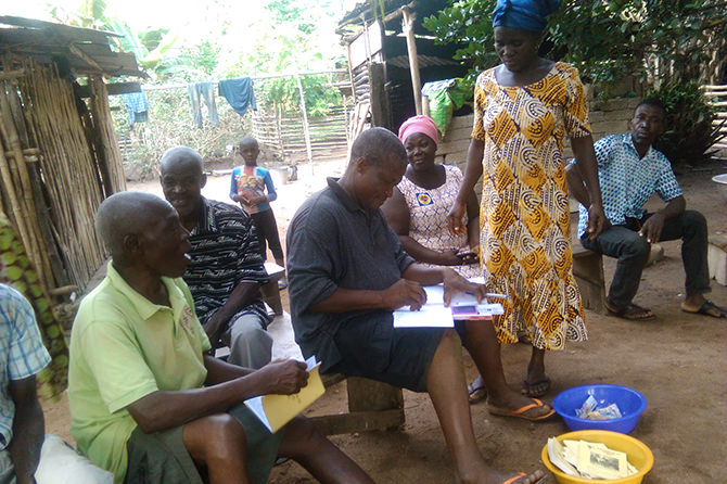 Meeting of community Village Savings and Loans scheme, CREMA group