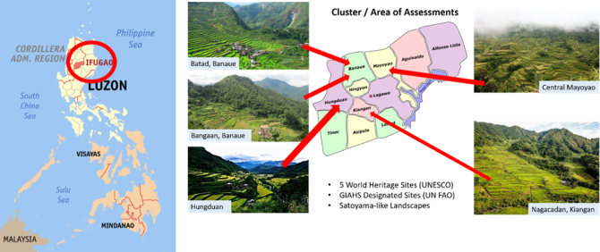 Map of Ifugao, Cordillera Administrative Region, Northern Luzon, Philippines