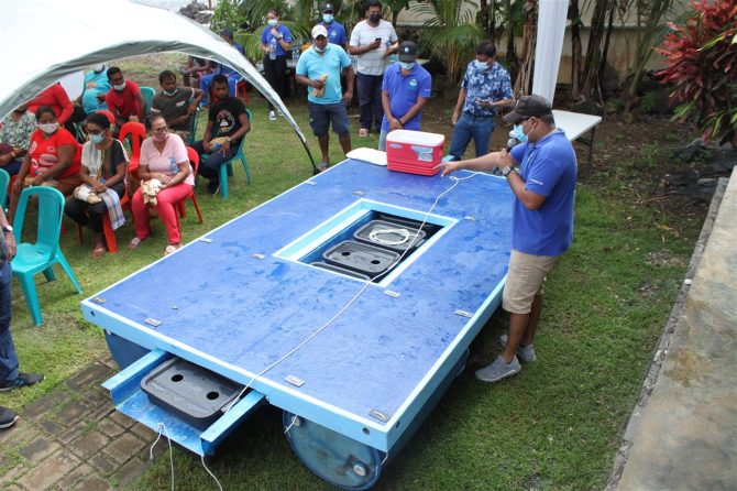 Introduction of floating mud crab cage