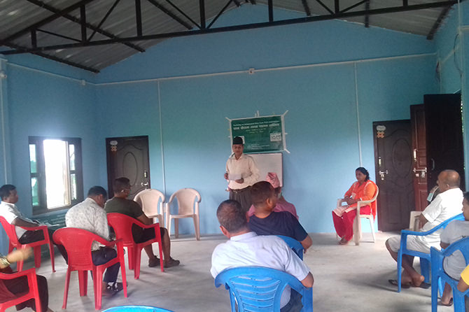 Training on paddy cum fish cultivation for local farmers