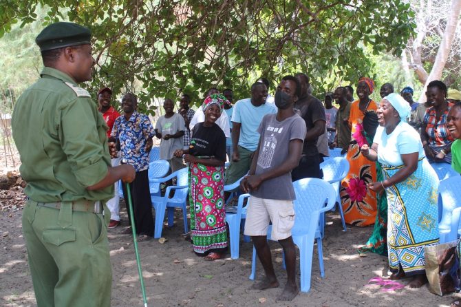 Community awareness-raising meeting