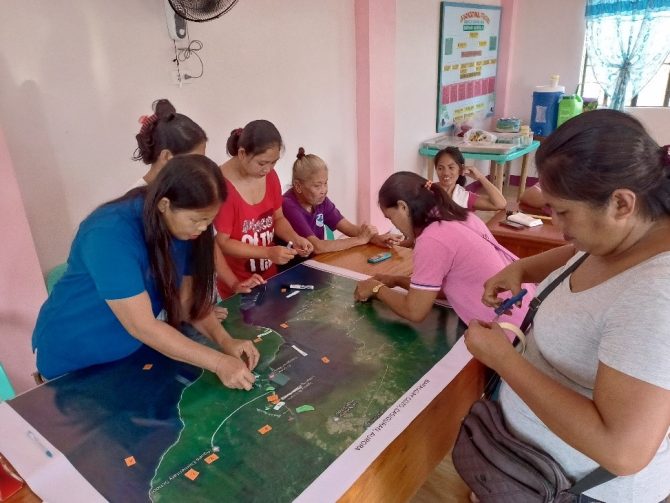 The Maternal Ecohealth Core Group (MECG) led the focus group discussions on resource mapping.